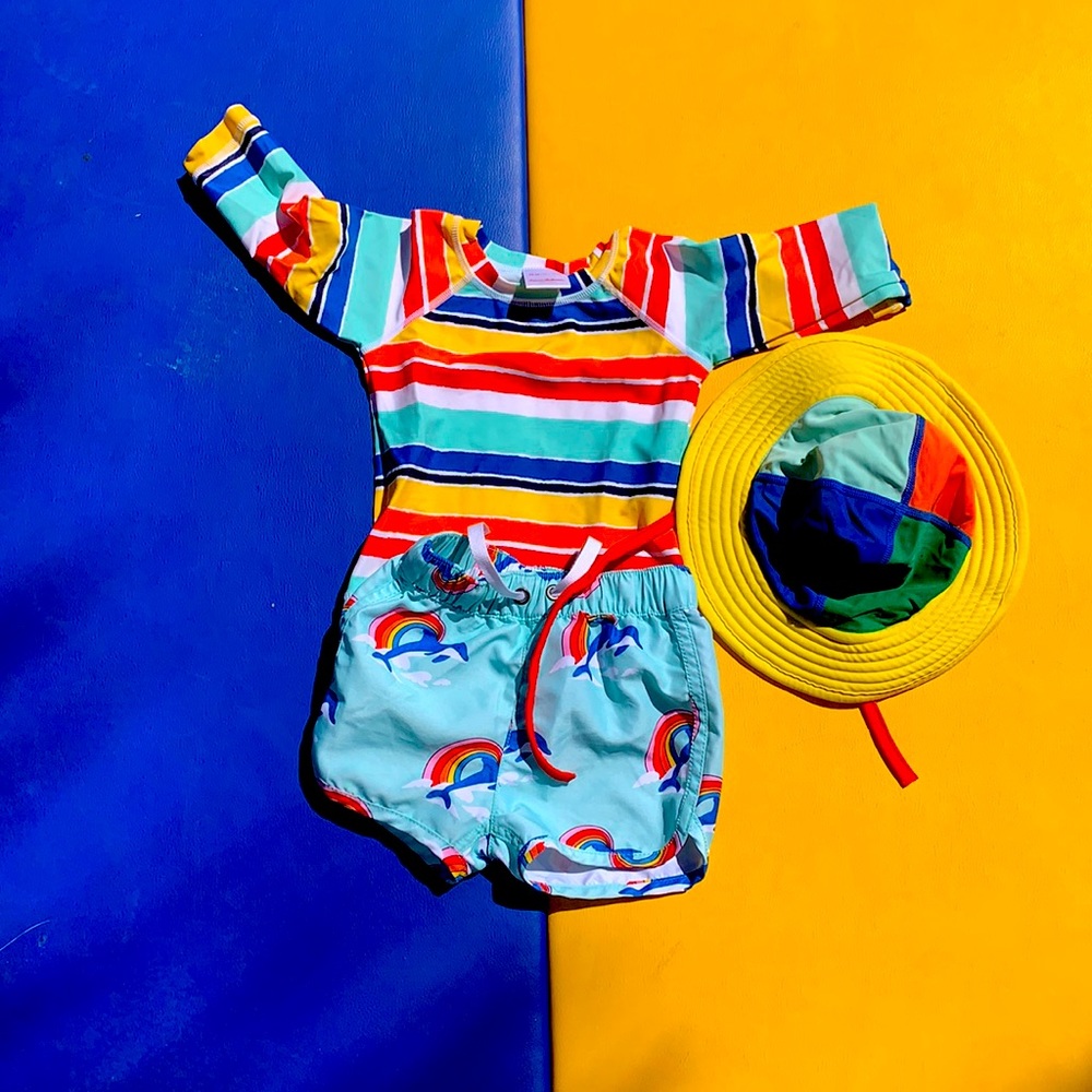 Hanna Andersson 3 piece swim set toddler boy